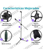Pedestal Atril Base Stand 2 Microfonos Profesional Con ...