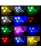 Cabeza Movil Led robotica Dmx prisma fijo aro led