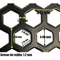 Rejilla bafle lamina perforada acero pintada 60x57cm Ca...