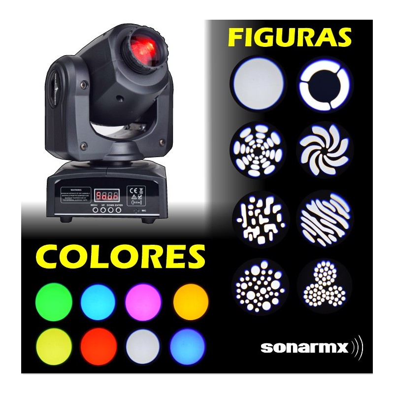 ULTRASPOT Cabeza Movil Robotica Luz Dj Spot Led Disco Dmx