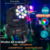 4 Cabeza Movil Led Wash Rgb, Luz Dj Disco Robotica Dmx Luces