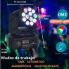 Cabeza Movil 12 Led 5w Wash Rgbw  Disco Robotica Dmx Co...