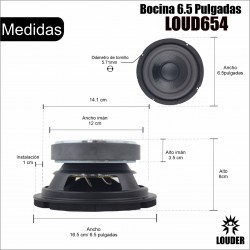 1pz Bocinas 6.5 Pulgadas Profesional Par Line Array 4 Ohms