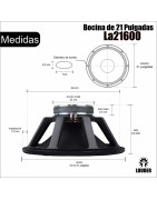 Bocina 21 Pulgadas P/ Bafles Line Array Alta Potencia