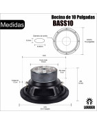 Subwoofer bocina woofer 10 pulgadas doble bobina spl
