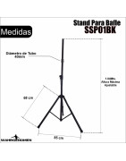 Tripie Para Bafle Todo Metalico Base Bocina Stand Pedes...