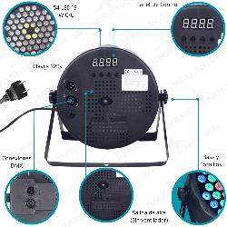 Cañon De Leds 54 Leds Rgbw 30w Audioritmico Dmx Automatico