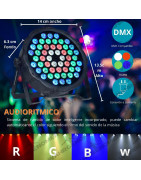 4 Cañon De Leds 54 Leds 30w Audioritmico Dmx Automatico