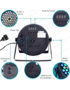6 Cañon De Leds 54 Leds 30w Dmx Automatico Audioritmico