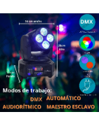 8 Cabeza Rgbwauv Dj Disco Robotica Dmx Luces Movil Led ...