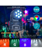 Cabeza Movil Wash Led 7 Led 15w Disco Dmx Robotica Luz ...
