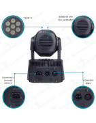 Cabeza Movil Wash Led 7 Led 15w Disco Dmx Robotica Luz ...