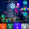 Par De Cabeza Movil Wash Led 7 Led 15w Disco Dmx Robotica