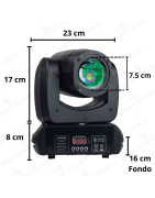 Set 2 Cabeza Movil Robotica Dj Spot Led Disco Dmx Con Bolsa