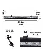 Barra Led Uv 18 Leds 5w Ultravioleta Luz Negra Neon Dis...