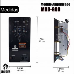 Modulo Amplificado 1200w p 1 subwoofer  y 2 medios