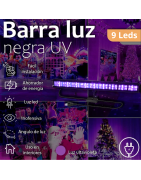 Barra Led Uv 9 Leds 5w Ultravioleta Luz Negra Neon Disco Dj