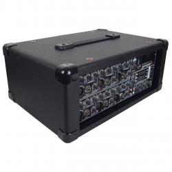 Mezcladora Consola Amplificada 6 Canales Bluetooth Usb/sd