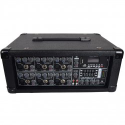 Mezcladora Consola Amplificada 6 Canales Bluetooth Usb/sd