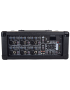 Mezcladora Consola Amplificada 6 Canales Bluetooth Usb/sd