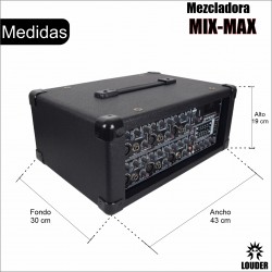 Mezcladora Consola Amplificada 6 Canales Bluetooth Usb/sd
