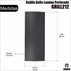 Rejilla Bafle Lamina Perforada Acero Pintada 36x88cm