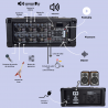 Mezcladora Consola Amplificada 6 Canales Bluetooth Usb/sd
