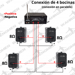 Sonido Ambiental 4 Bafles Ambientales Bocinas Amplifica...