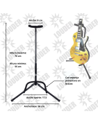 Base Soporte Atril Guitarra O Bajo Ajustable De Piso