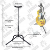 Base Soporte Atril Guitarra O Bajo Ajustable De Piso