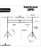 Stand Luces Porteria Estructura Uniones De Metal Uso Ru...