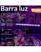 Paquete Luces Para Fiesta Maquina De Humo Barra Led Uv 2 Pz