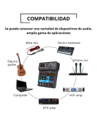 Mezcladora 4 Canales Pasiva Grabar Con Efectos Bt