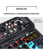 Mezcladora 4 Canales Pasiva Grabar Con Efectos Bt