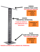 Estructura Perimetral Dj De 2 Metros 15x15 Para Iluminacion