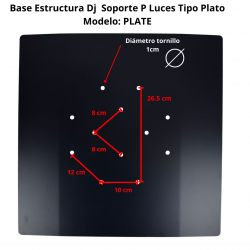 Base Estructura Dj Accesorio Soporte Para Luces Tipo Plato