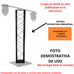 Estructura Perimetral Dj De 2mts 30x30 Para Iluminacion