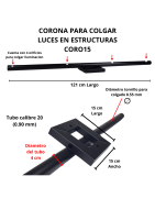 Accesorio Corona Estructura Soporte 15x15 Dj Iluminacion