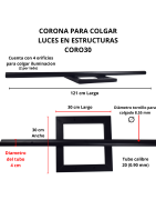Accesorio Corona Estructura Soporte 30x30 Dj Iluminacion