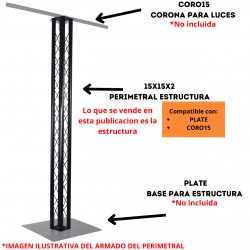 Estructura Perimetral Dj De 2 Metros 15x15 Para Iluminacion