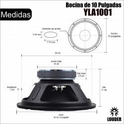 Bocina De 10 Pulgadas Alta Potencia Para Line Array 1pz