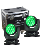 Par Cabeza Móvil Wash Zoom 19 Led 15w Dmx Robotica Con Case