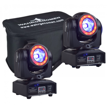 Par Cabezas Movil Robotica Con Bolsa Beam Dmx Aro Led Rgbw