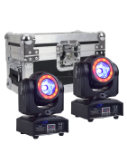 Par Cabezas Movil Robotica Dj Con Case Beam Dmx Aro Led Rgbw