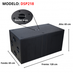 Subwoofer Amplificado Activo Sp-218 Doble De 18