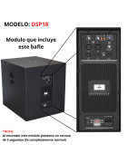Bafle Subwoofer Amplificado Activo Bocina Grave 18 Pulgadas