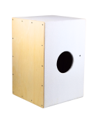 Cajón Flamenco Dual Y Peruano Doble Tapa De Golpeo Blanco