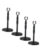4 Pedestal De Mesa Para Microfono Tripie 4pz