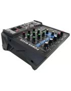 Mezcladora Amplificada 4 Canales Bluetooth Phantom Graba Usb