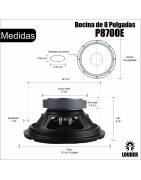Bocina 8 Profesional Ideal Para Bafles 8ohm Por Pieza